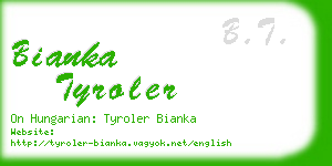 bianka tyroler business card